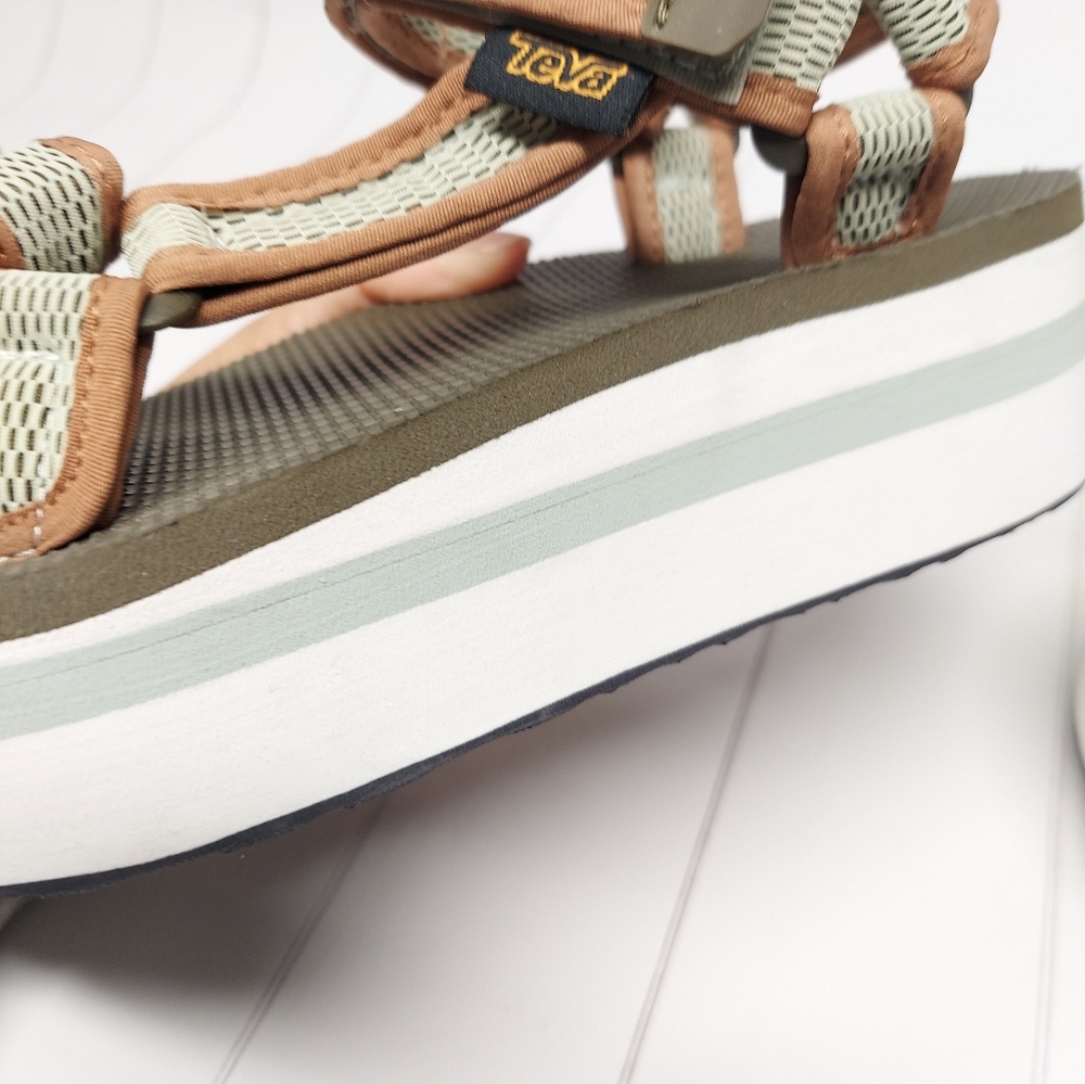 Teva Olive Strap Platform Sandals Shoes - Picture 16 of 16